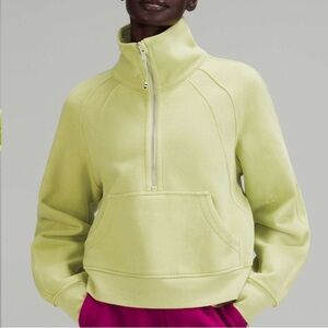 Lululemon Oversized Scuba Half Zip Funnel Neck Green